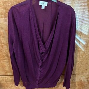 LOFT Deep Purple Knit Sweater